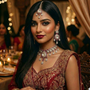 Ruby Crystal Designer Jewelry Set