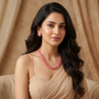 Blush Pink Multi-Strand Beaded Necklace & Earring Set