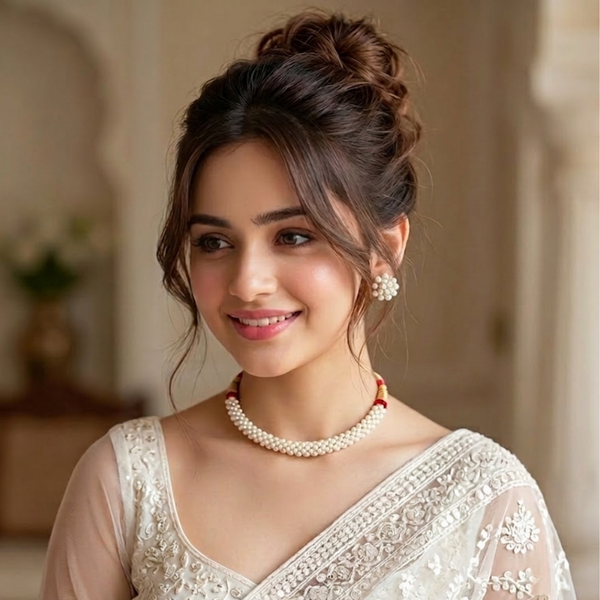 Elegant White Pearl Jewelry Set