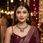 Wine Ruby Crystal Designer Jewelry Set