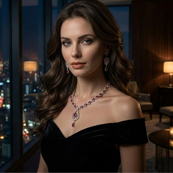 Ruby Grace Designer Necklace Set