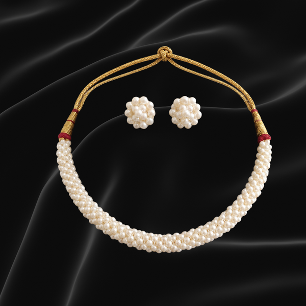 Elegant White Pearl Jewelry Set