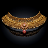 Aahana Floral Kundan Choker Set with Maang Tikka