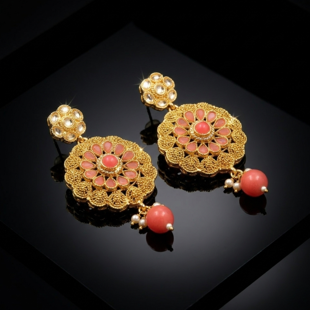 Aahana Floral Kundan Choker Set with Maang Tikka
