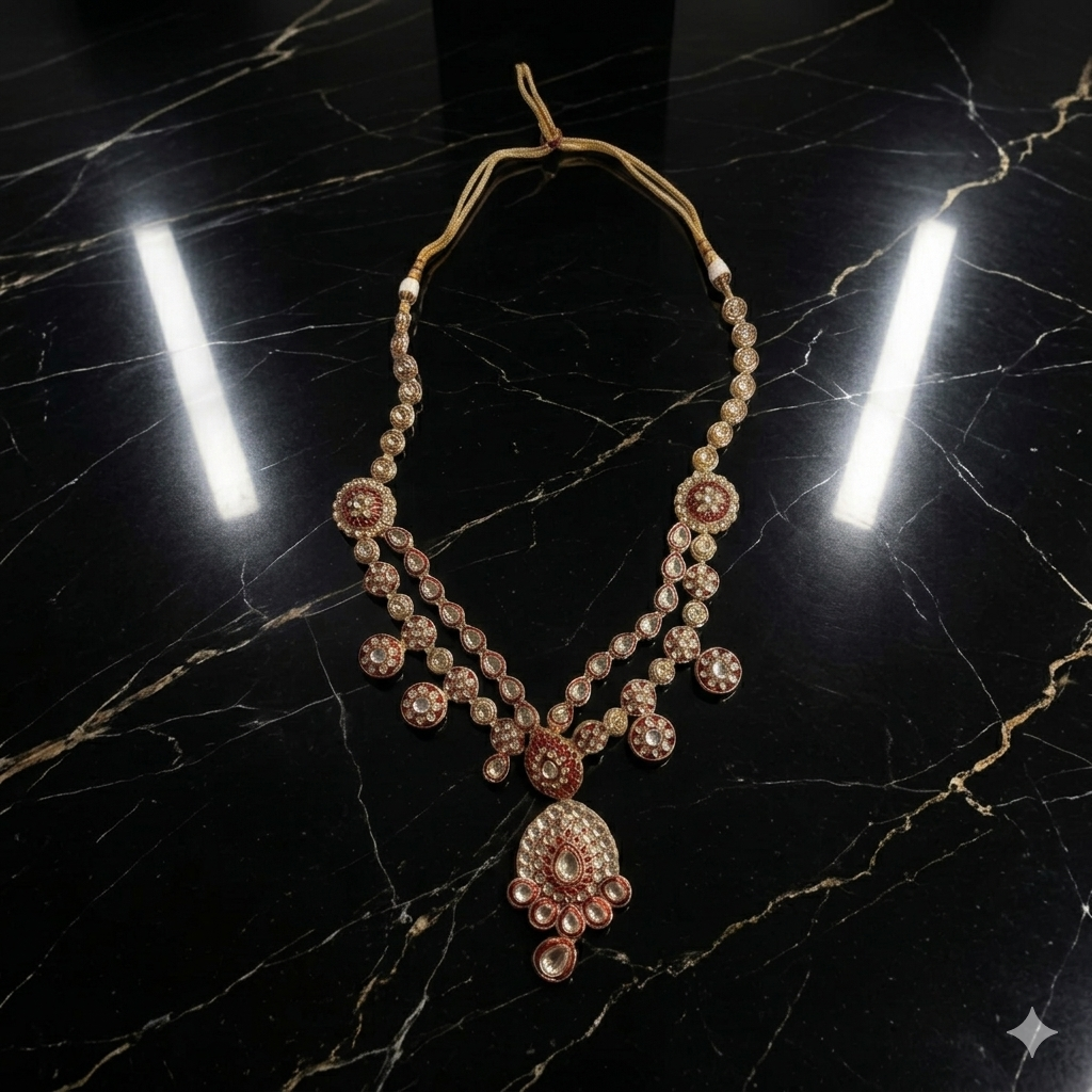 Zeenat Ruby Bridal Choker Set