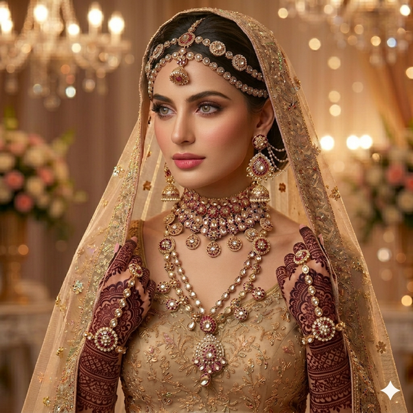 Zeenat Ruby Bridal Choker Set