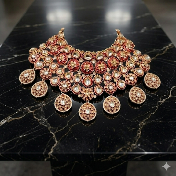 Zeenat Ruby Bridal Choker Set