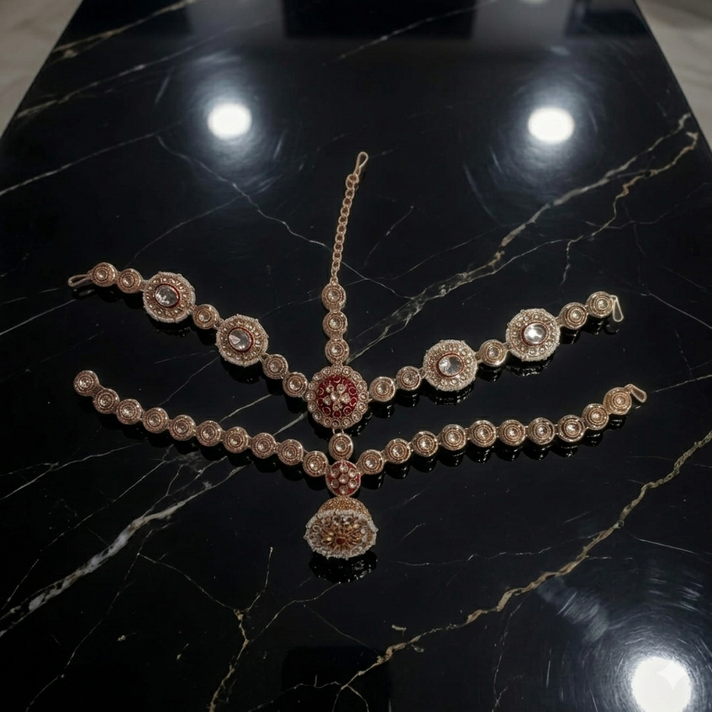 Zeenat Ruby Bridal Choker Set