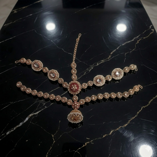 Zeenat Ruby Bridal Choker Set