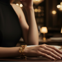 Golden Butterfly Bangle Bracelet