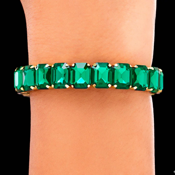 Emerald Elegance Tennis Bracelet