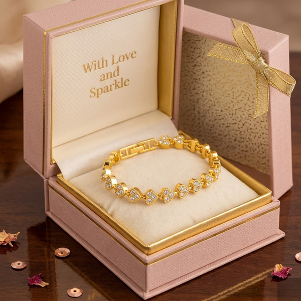 Eternal Hearts Sparkling Tennis Bracelet