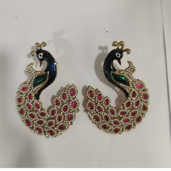 Royal Peacock Pearl Earrings