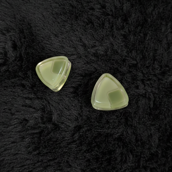 Minimal Pastel Green Triangle Stud Earrings
