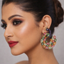 Elegant Peacock Multicolor Stone Earrings