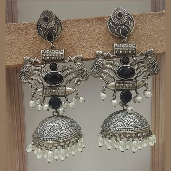 Vintage Noir Elephant Jhumkas
