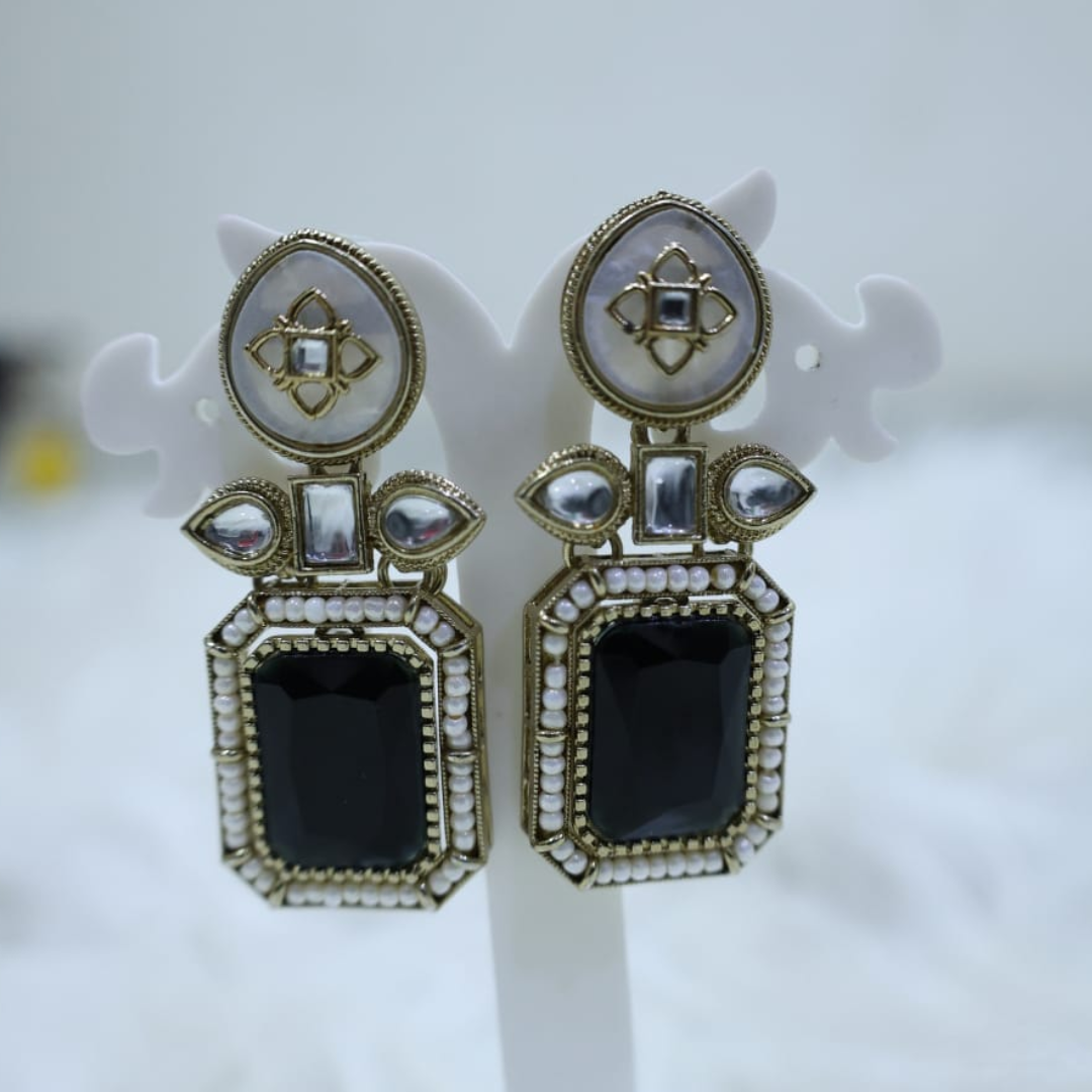 Regal Interchangeable Stone Drop Earring Set (Pack of 5)