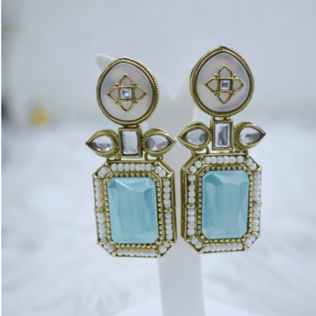 Regal Interchangeable Stone Drop Earring Set (Pack of 5)