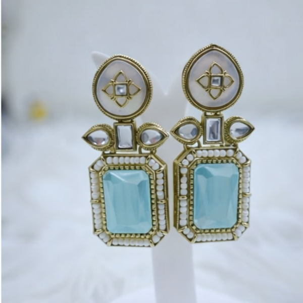 Regal Interchangeable Stone Drop Earring Set (Pack of 5)
