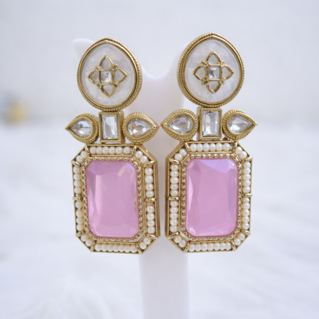 Vintage Interchangeable Stone Drop Earring Set (Pack of 5)