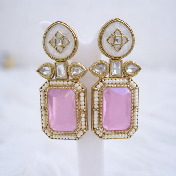 Vintage Interchangeable Stone Drop Earring Set (Pack of 5)