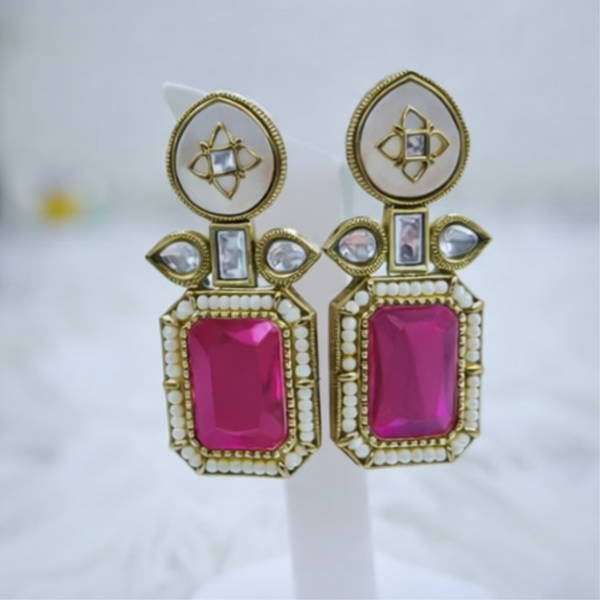 Vintage Interchangeable Stone Drop Earring Set (Pack of 5)