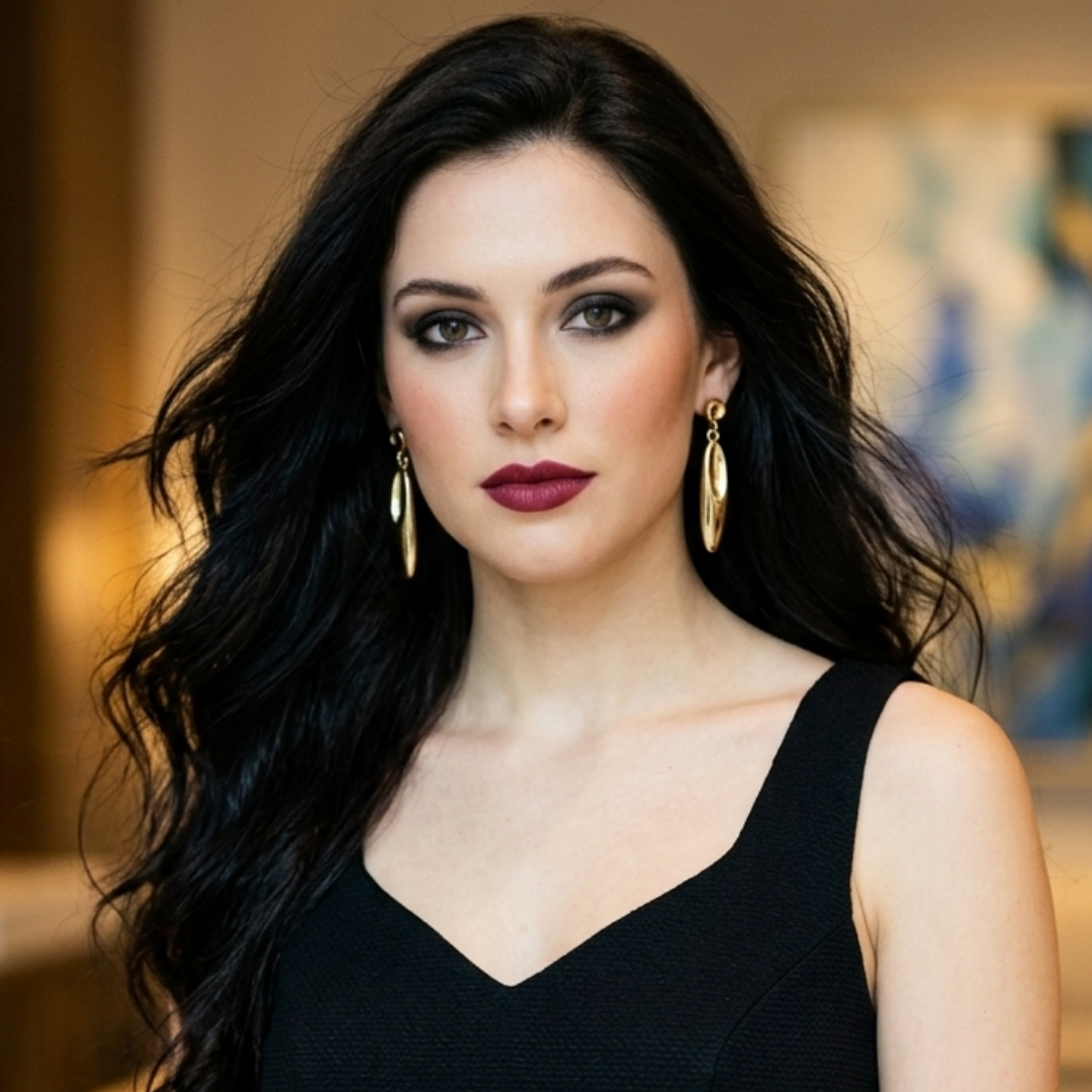 Polished Gold Elongated Drop Earrings
