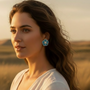 Azure Bloom Studs