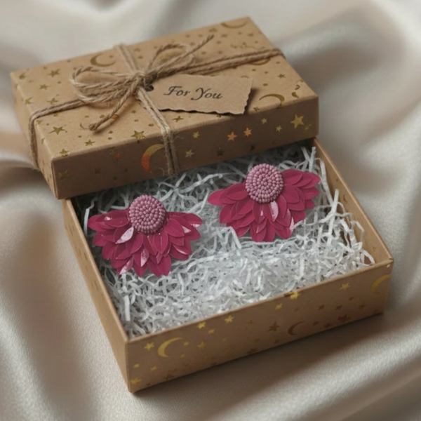 Radiant Rose Petal Studs