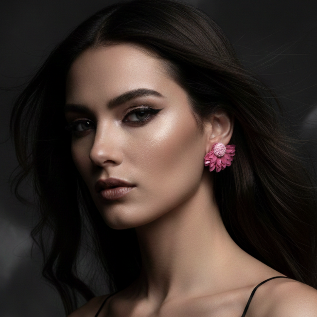 Radiant Rose Petal Studs