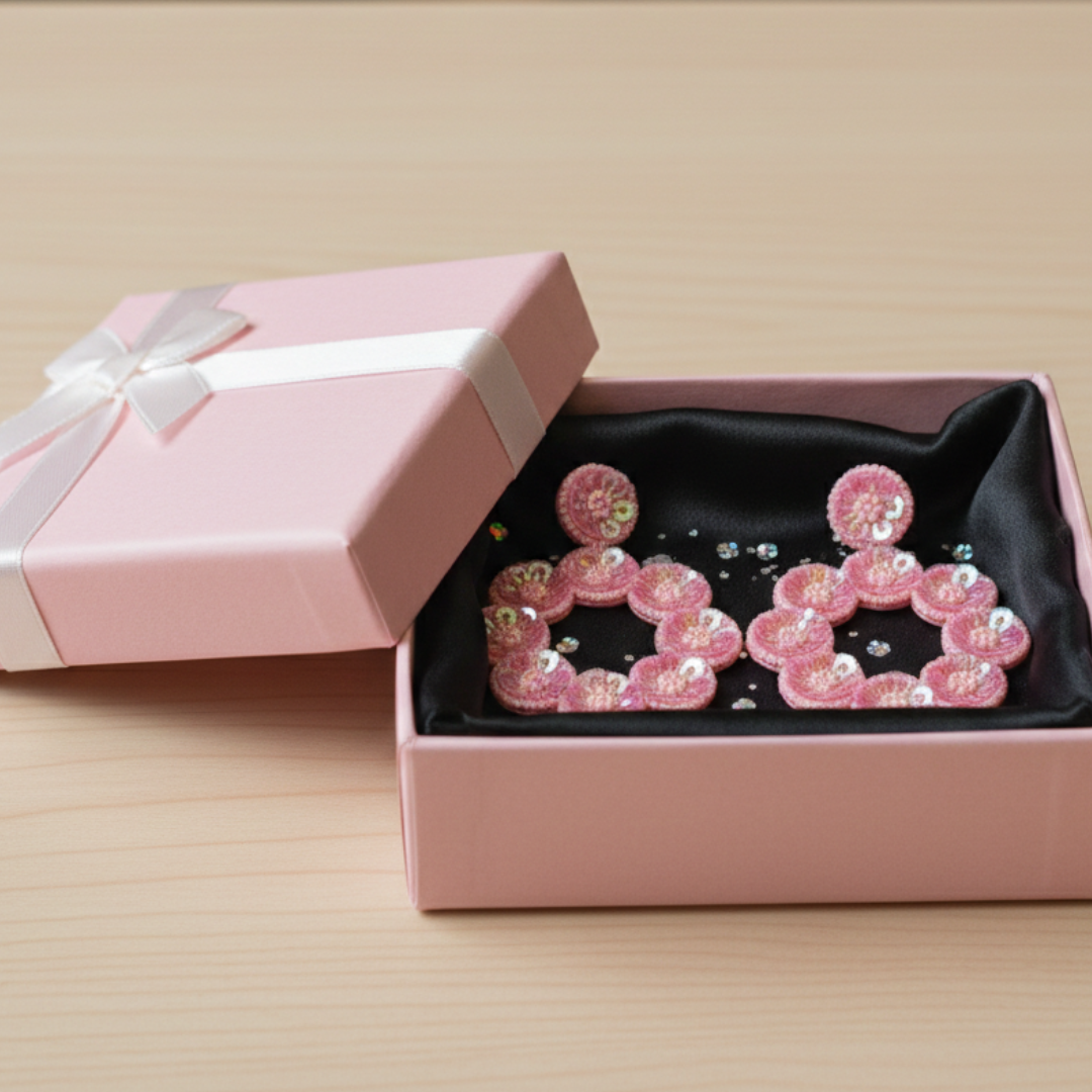 Pink Pearl Wreath Drops