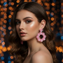 Pink Pearl Wreath Drops