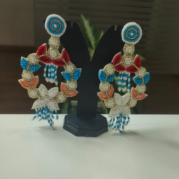 Azure Bloom Statement Chandelier Drops