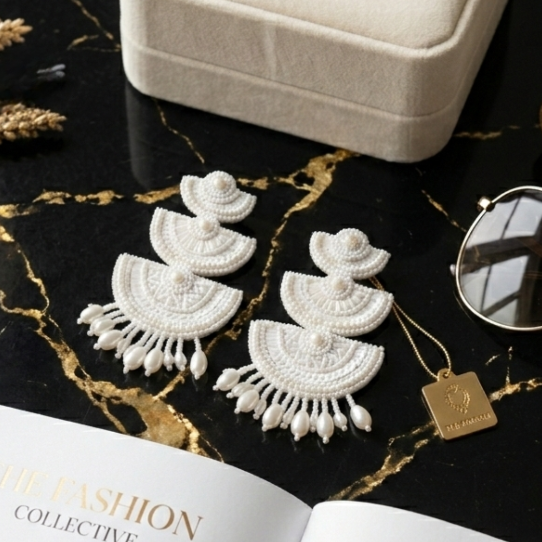 Luna Tiered Beaded Chandelier