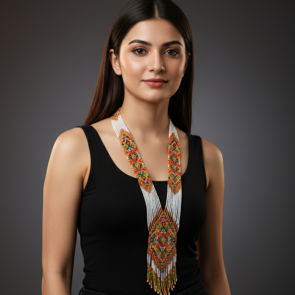Tribal Multicolor Beaded Statement Necklace