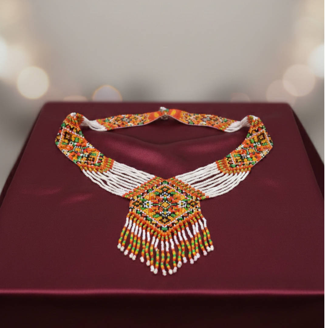 Tribal Multicolor Beaded Statement Necklace