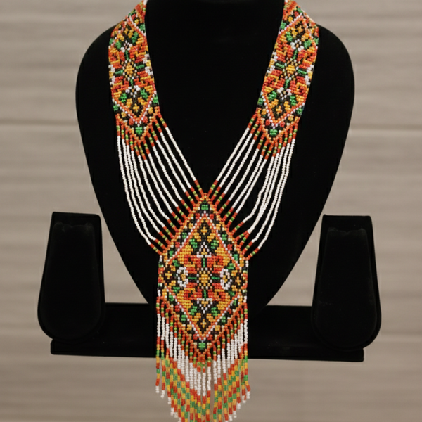 Tribal Multicolor Beaded Statement Necklace