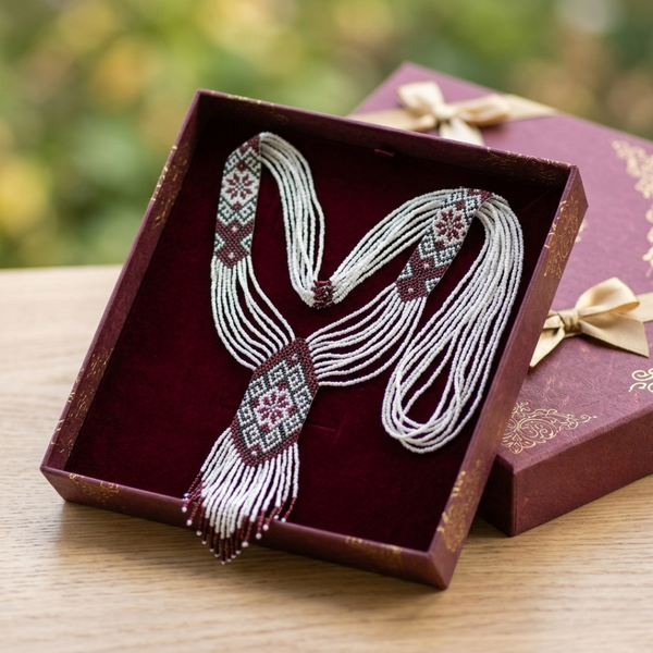 Elowen Artisan Hand-Beaded Statement Necklace