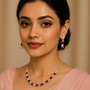 Royal Ruby Elegance Necklace & Earring Set
