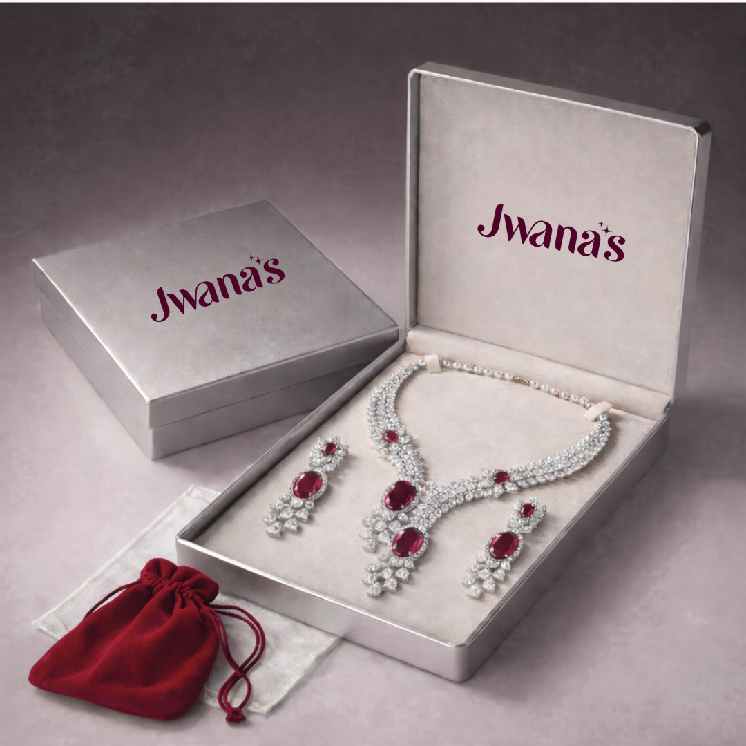 Ruby Royale Statement Necklace Set