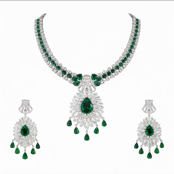 Emerald Majesty Necklace Set