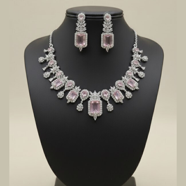 Blush Pink Crystal CZ Statement Jewelry Set