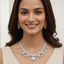 Blush Pink Crystal CZ Statement Jewelry Set