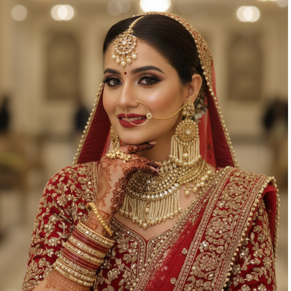 Noor Mahal Pearl Bridal Necklace Set