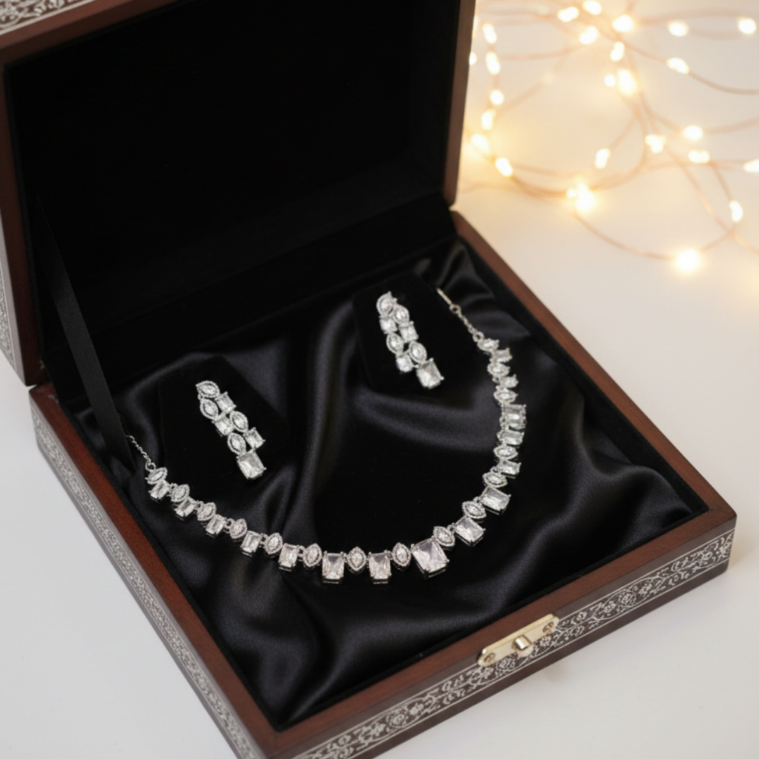 Crystal Elegance Necklace & Earrings Set