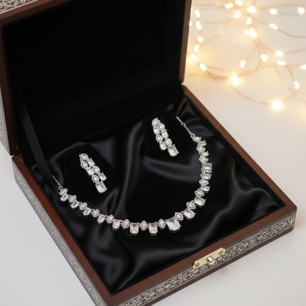 Crystal Elegance Necklace & Earrings Set