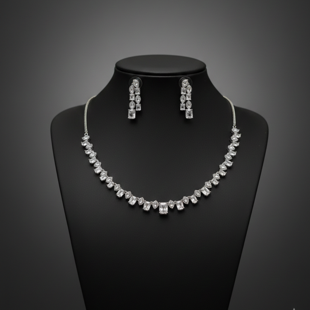 Crystal Elegance Necklace & Earrings Set