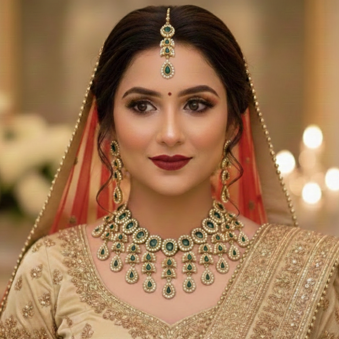 Emerald Royale Bridal Necklace Set