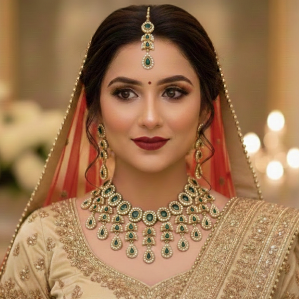 Emerald Royale Bridal Necklace Set