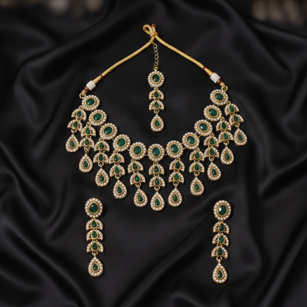 Emerald Royale Bridal Necklace Set